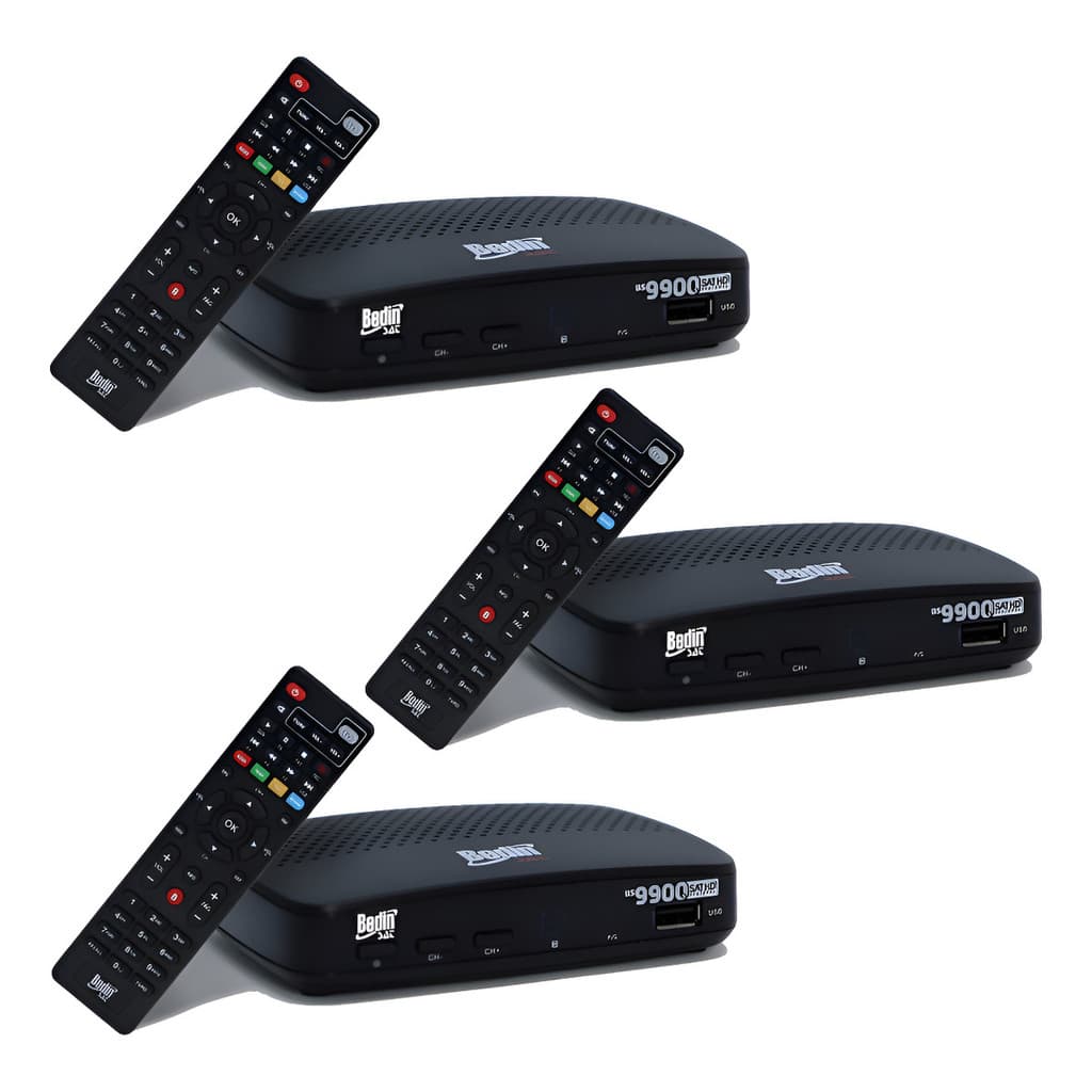 Kit 3 Receptores Full Hd nRegional Bs9900 S Bedin Sat Bivolt Original Garantia COntrole Digital