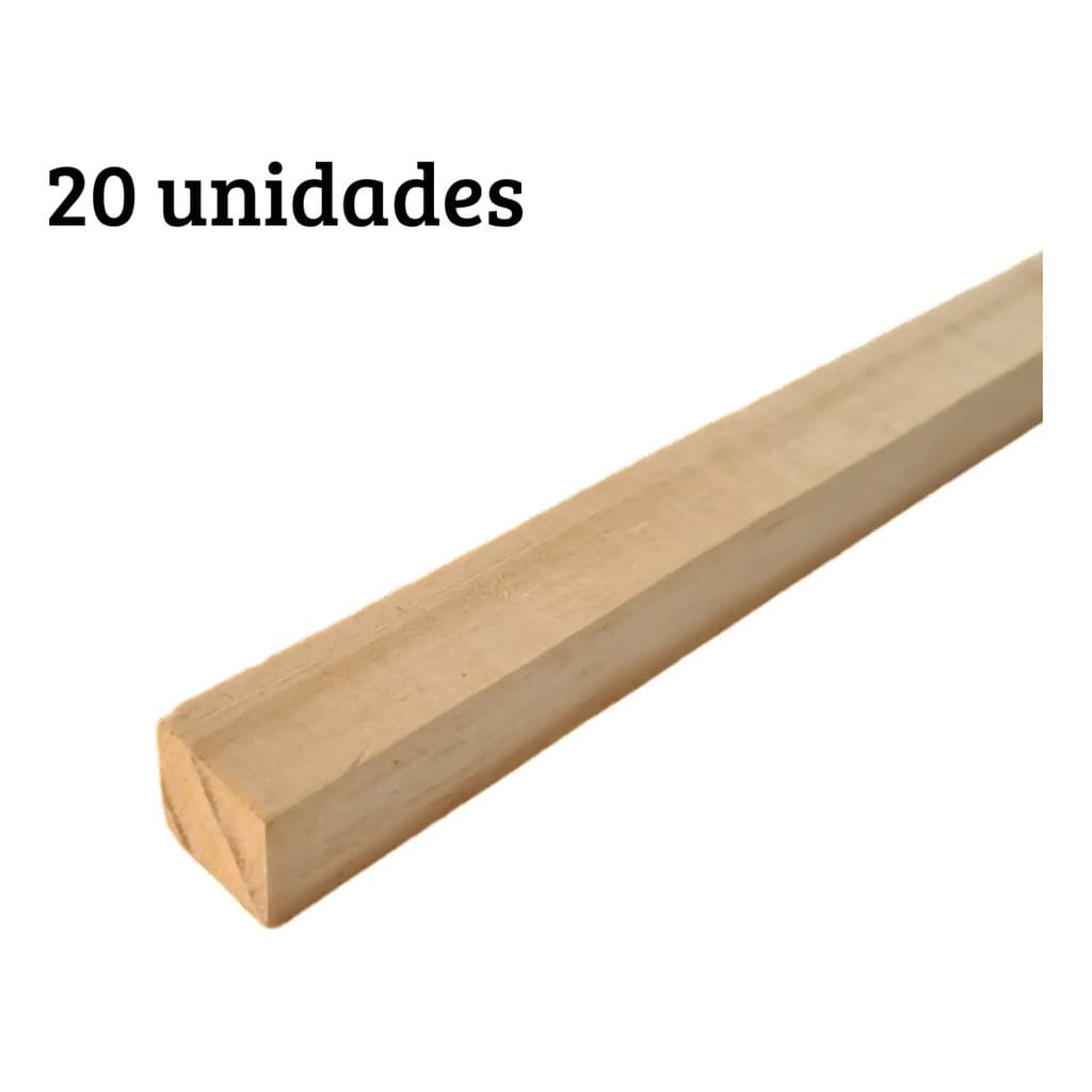 20 Ripas Sarrafos De Pinus 2x2x50cm Aplainado Artesanato