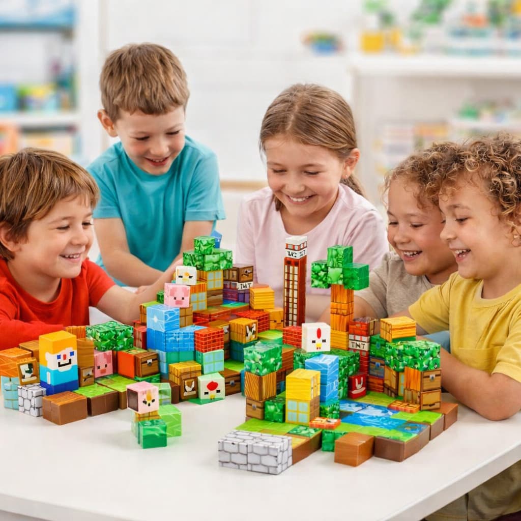 Kit Construção Criativa Blocos de Montar Magneticos 80 Peças Presente Menino Menina Infantil Educativo