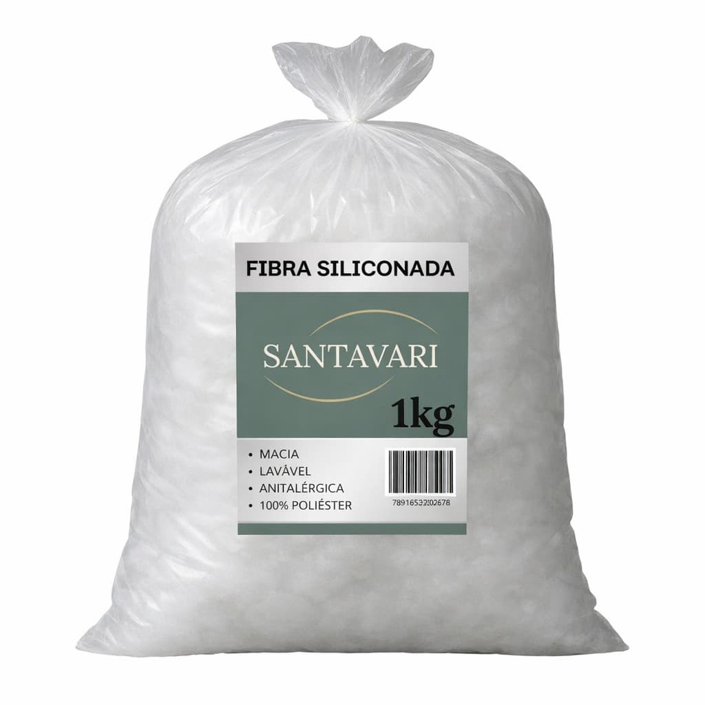 Fibra Siliconada Enchimento 1kg Almofada Pelúcia Boneca Puff