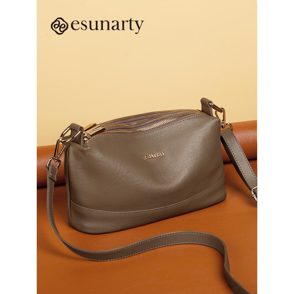 Bolsa multicamadas de couro genuíno genuíno feminina 2026 novo estilo moda couro macio bolsa de axilas de um ombro grand