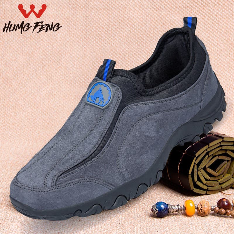 Velho pequim sapatos de pano masculino outono respirável sapatos esportivos casuais Anti-deslizamento sola macia pai pre