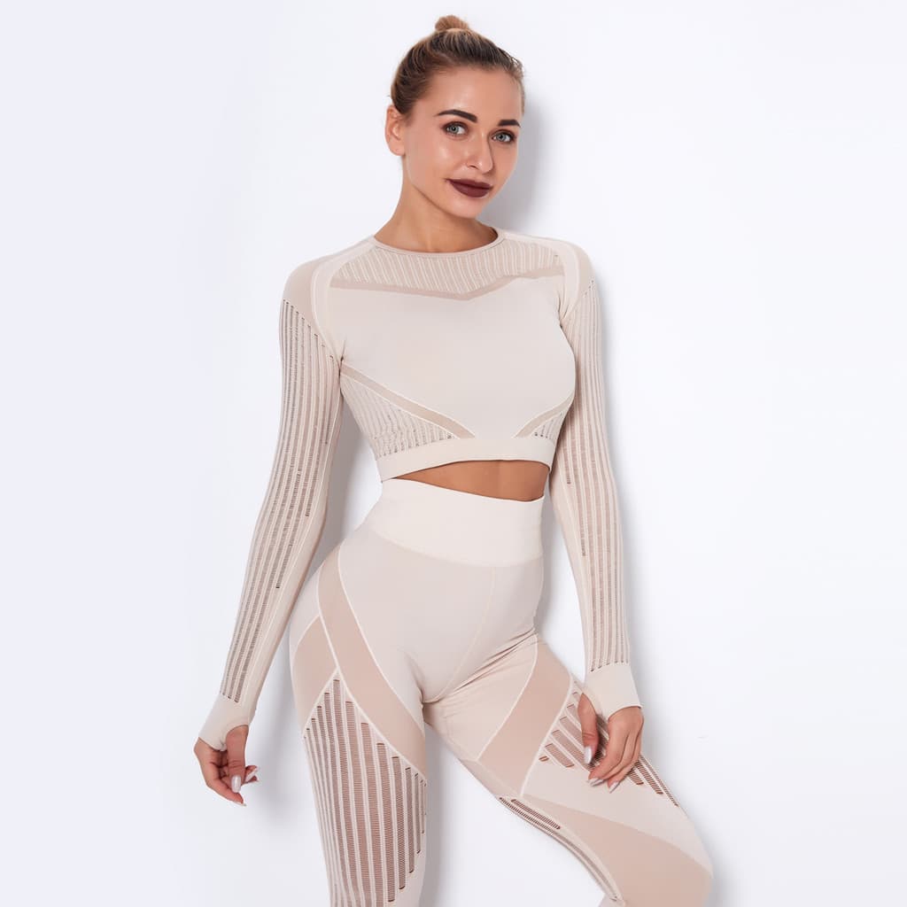 ！Comércio exterior novo produto esportes apertado oco plástico superior de secagem rápida correndo roupas de Yoga sem co