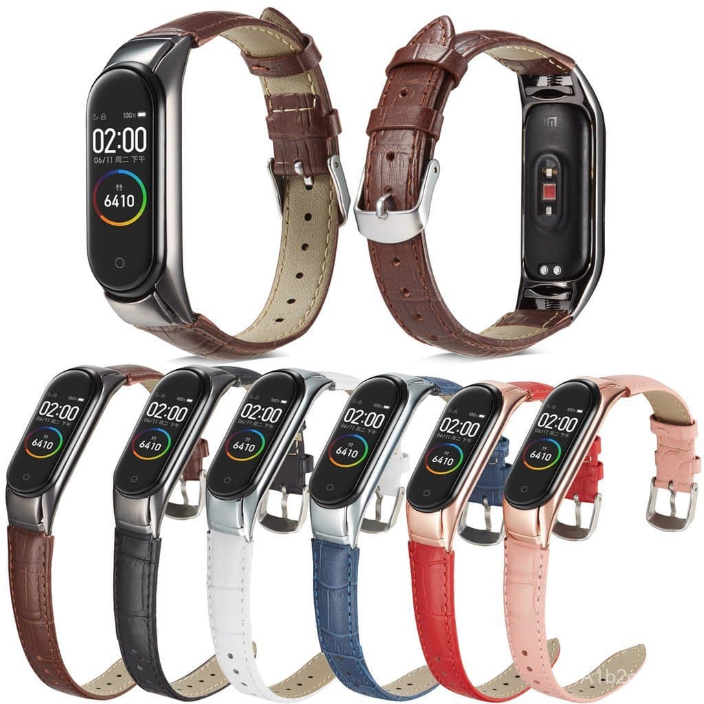 Compatível com a pulseira de relógio com padrão de crocodilo da série Xiaomi 8910, pulseira inteligente Mi 567, caixa de