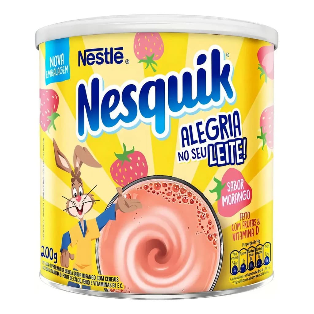 Achocolatado Em Pó Nesquik Morango 200g