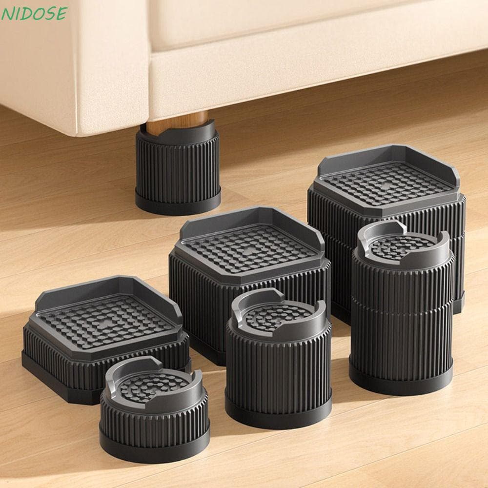 Elevadores De Cama NIDOSE Risers , Almofada Quadrada Para Pés De Móveis Resistentes , Levantador Ajustável Redondo Antid