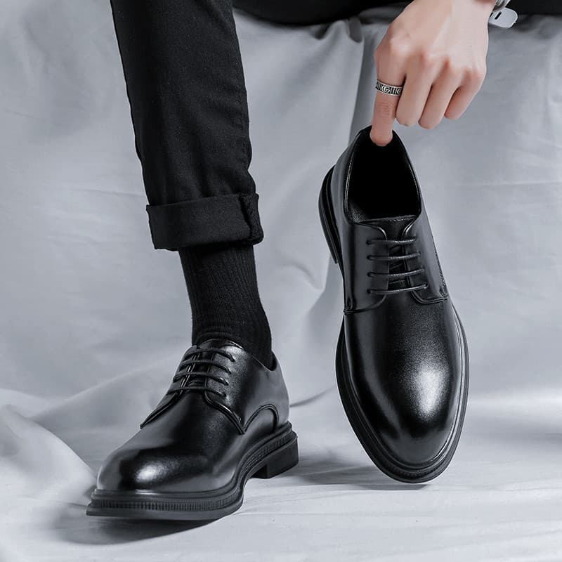 W inverno novo estilo sapatos de couro masculino couro genuíno Formal Wear trabalho de negócios estilo britânico Casual
