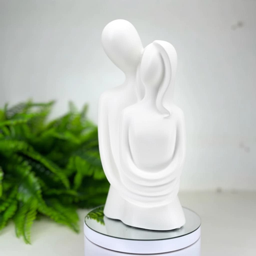Estatueta Escultura Casal Minimalista – Peça de Decoração Elegante Sofisticada para seu lar