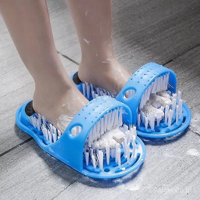 Dispositivo para lavar os pés para pessoas preguiçosas, esfoliador de pés para sapatos e chinelos, pedra para lixar os p