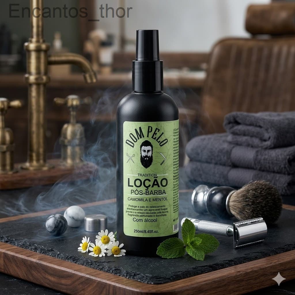 Loção Pós Barba Barbeiro Barbearia Previne Irritação Mentol 250mlUKV9