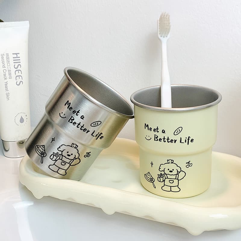 Pão Bichon caneca doméstica bonito dos desenhos animados copo de água guirlanda xícara de café americano escritório copo