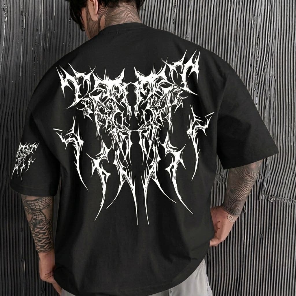 Camiseta  Streetwear Dark Metal – Estampa Gótica Brutal Style Unissex Treino Academia Trap Rock