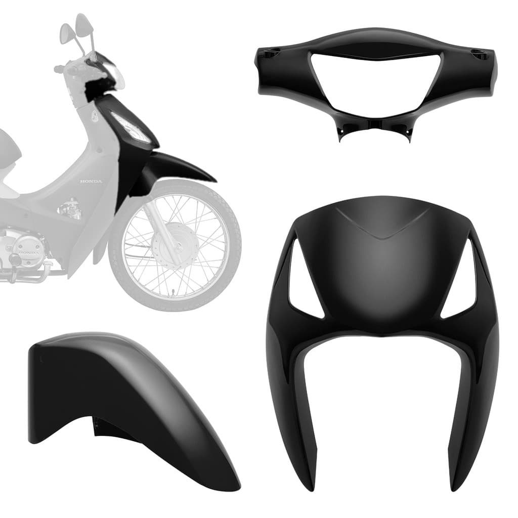 Kit Carenagem 3 Peças Pro Tork Biz 125 2006/10 Modelo Original