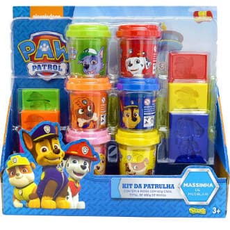 Massa de modelar Kit Patrulha canina, 6 potes, com molde - 1371 Sunny