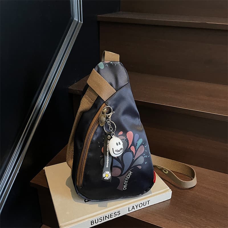 Versão coreana simples leve mochila lazer viagem senhoras mochila All-Match impresso saco do mensageiro moda Multi-camad