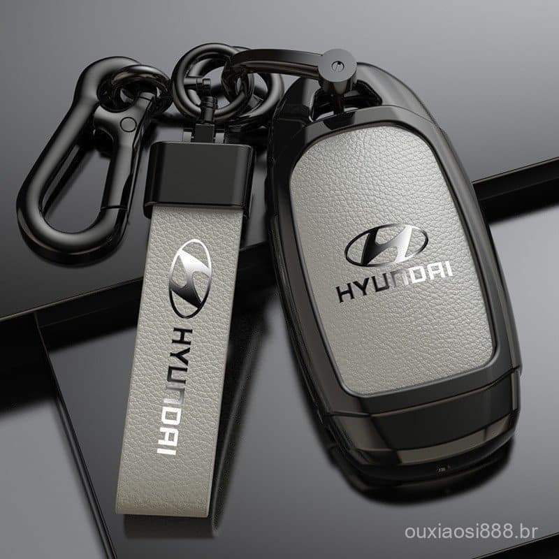 Capa de Chave de Carro em Liga de Zinco para Hyundai Elantra Tucson i40 i30 i20 i10 iX35 iX45 Santa Fe Rena Sonata Creta
