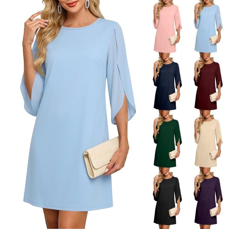GODD Vestido Feminino De Manga Coquetel Com Decote Formal Para Festa De Convidados De Casamento Vestidos Curtos