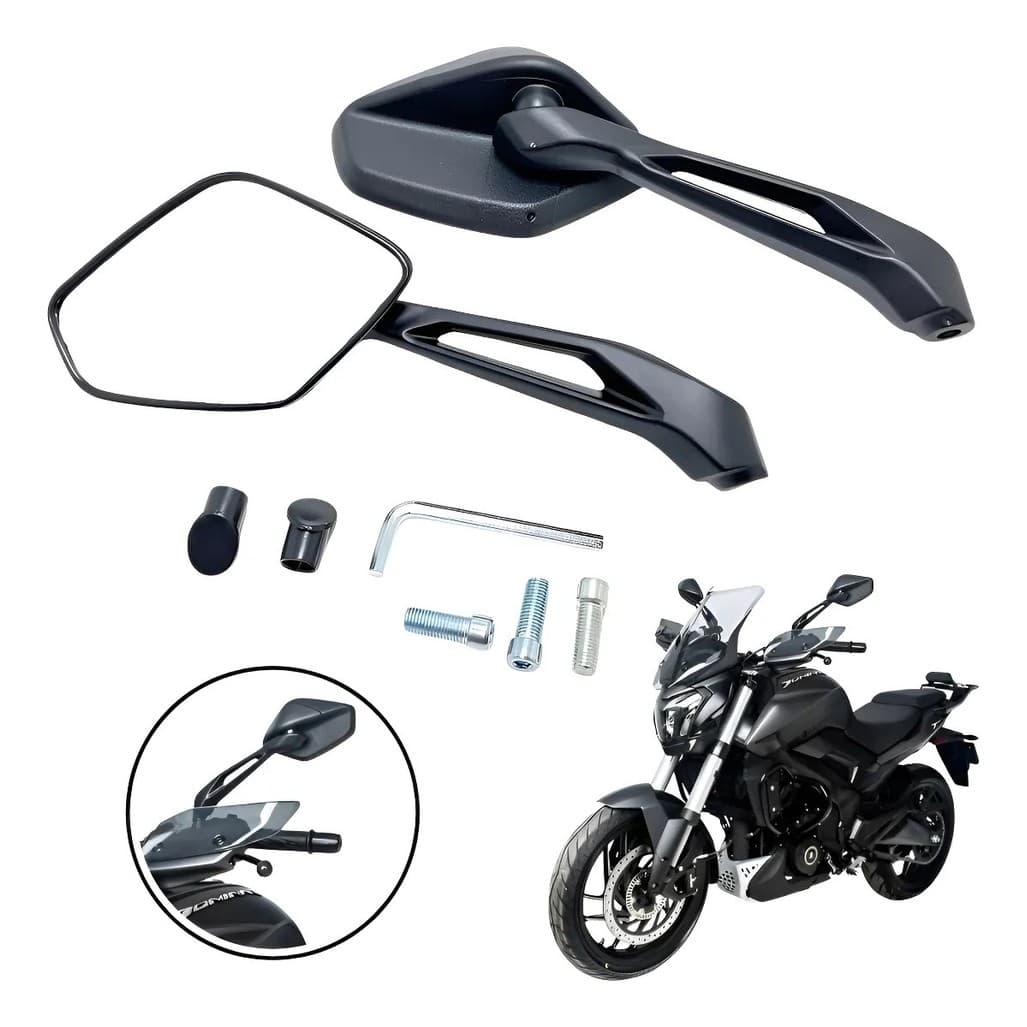 Retrovisor Original BAJAJ DOMINAR 400 Rosca Padrão Honda