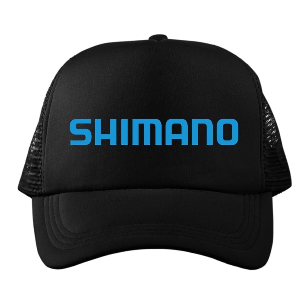 Boné Shimano Bicicleta Bike Pesca Trucker Aba Curva Preto Lindo Produto Flash Modas