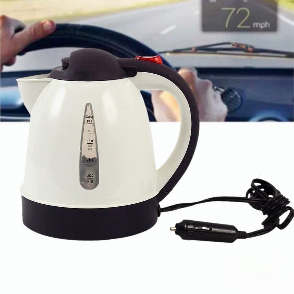 Chaleira de água quente de 12V 24V 1000ml para caminhões e veículos, usada para fazer chá e café 740 OPWZ RDPJ