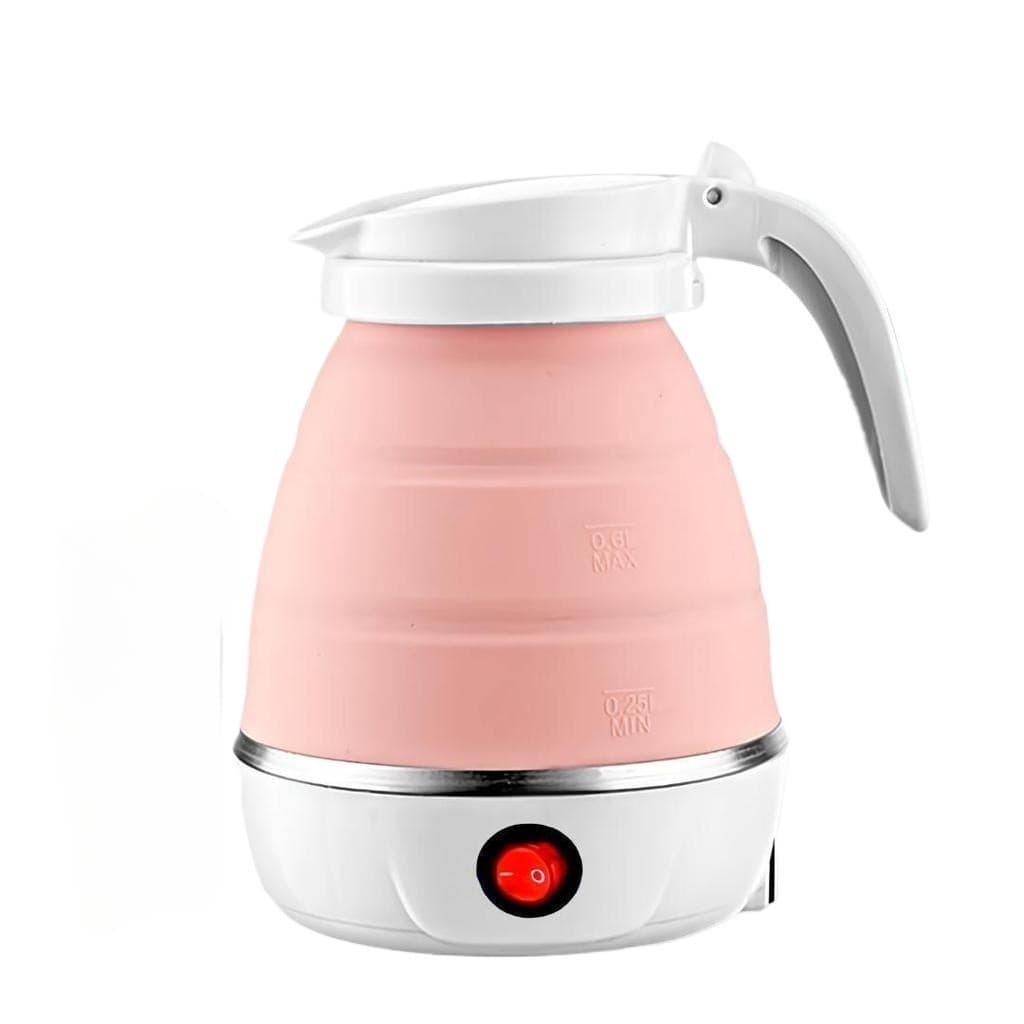 Chaleira Elétrica Portátil Dobrável 600ml 110V Silicone Inox 304 Compacta Aquecimento Rápido