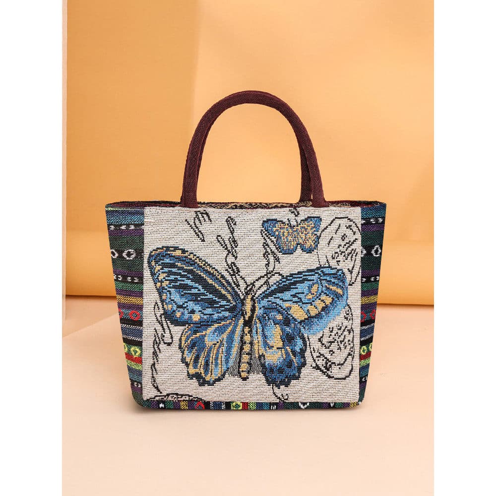 Bolsa feminina estilo ocidental pequeno saco de pano trabalho moda simples estilo chinês bolsa Outing mãe bolsa feminina