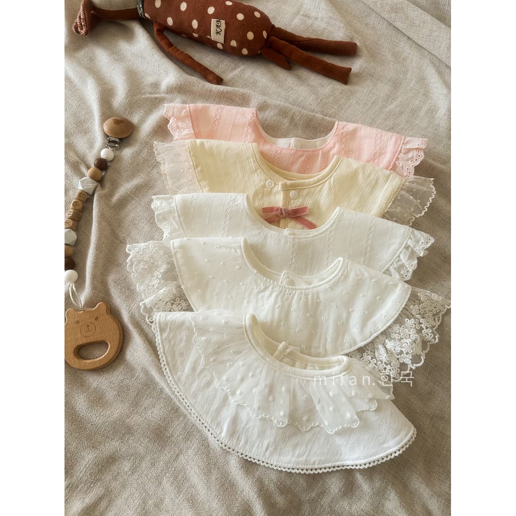 Ins babador de bebê estilo coreano, algodão puro, amigável à pele, respirável, renda, bebê, menina, Saliva, toalha macia