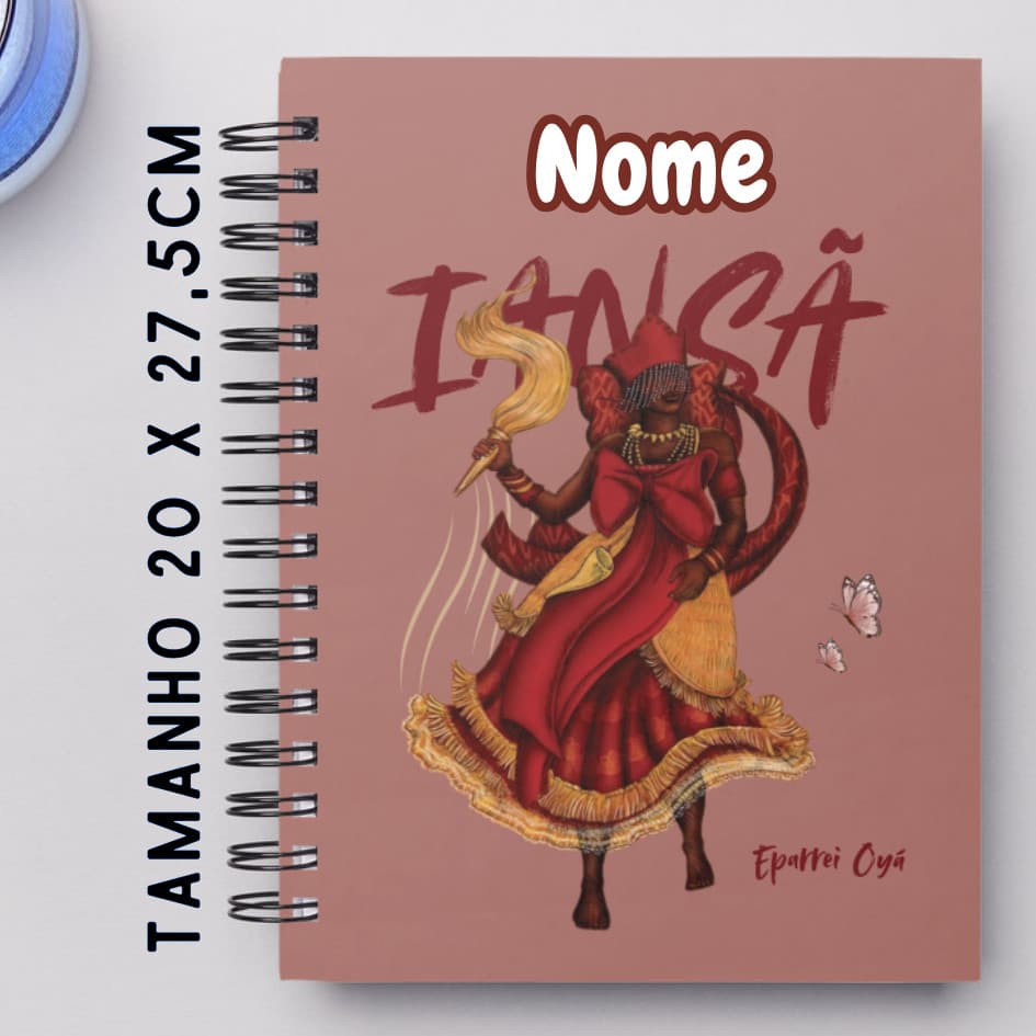Caderno Personalizado Orixá Iansã - Tamanho 20x27,5