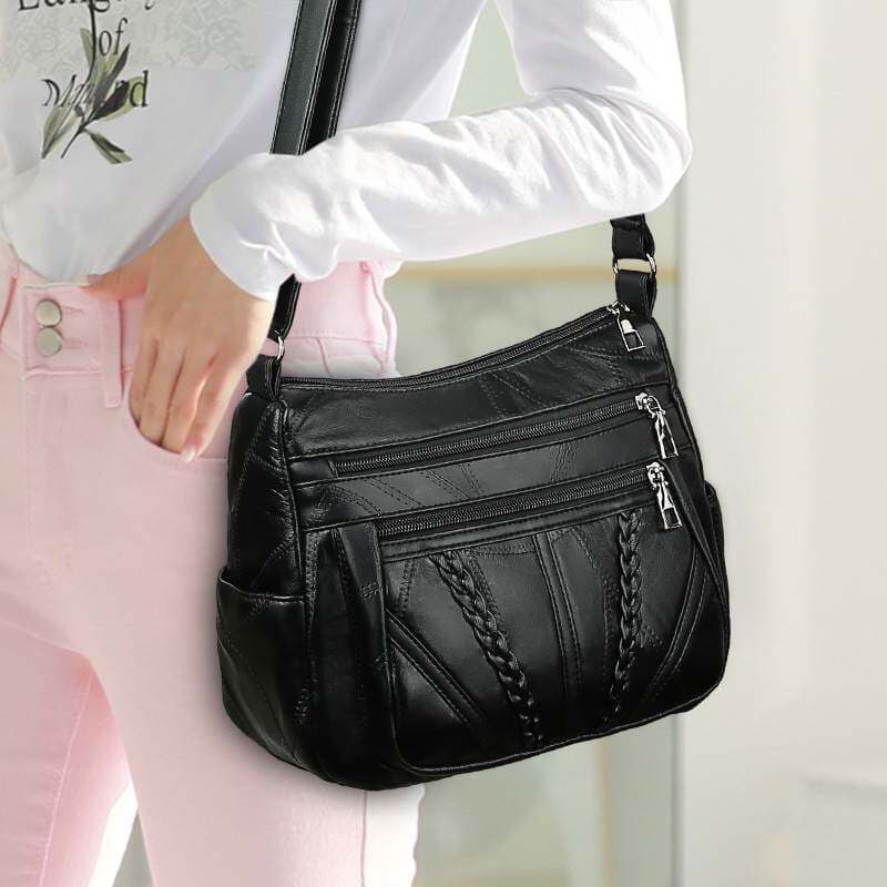 Bolsa feminina de couro macio senhoras pequena bolsa feminina 2025 novo estilo bolsa de ombro grande capacidade All-Matc