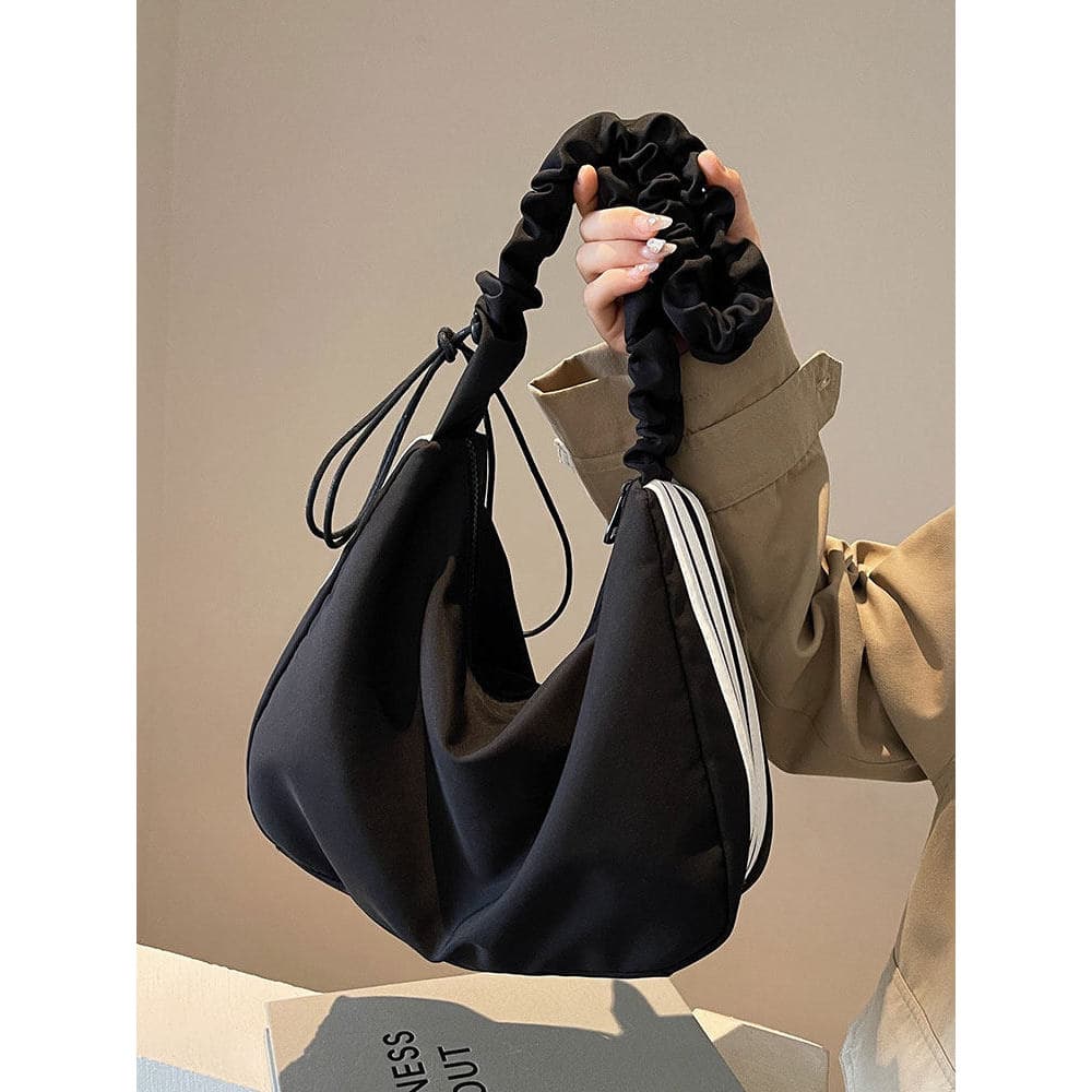 Moda plissada nuvem saco feminino saco do mensageiro na moda All-Match bolsa de ombro grande capacidade simples leve arm