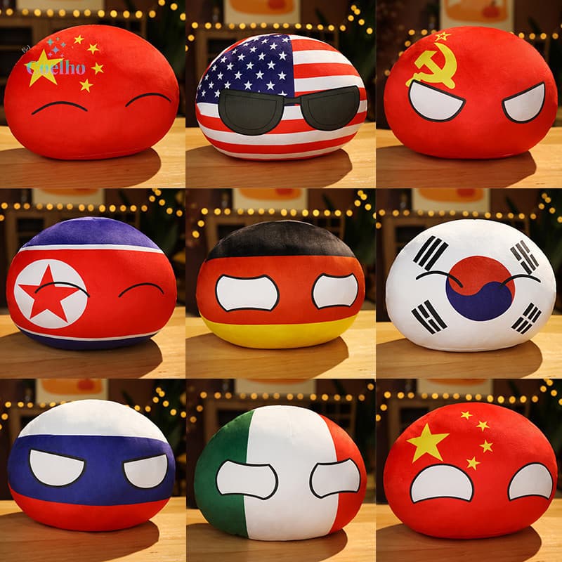 Decoração 10cm Country Ball Plush Toy Polôniaball Pendant Countryball Doll Stuffed Kids Novo