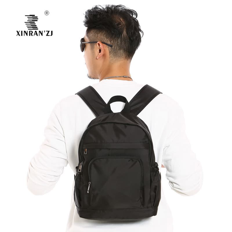 Leve náilon impermeável masculino Casual ampliado alça de ombro mochila de curta distância ao ar livre viagem de negócio
