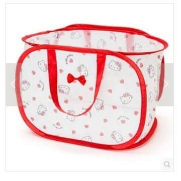 Cesto de roupa suja de desenho animado, cesto de roupa suja de tecido, cesto de armazenamento dobrável para uso em casa