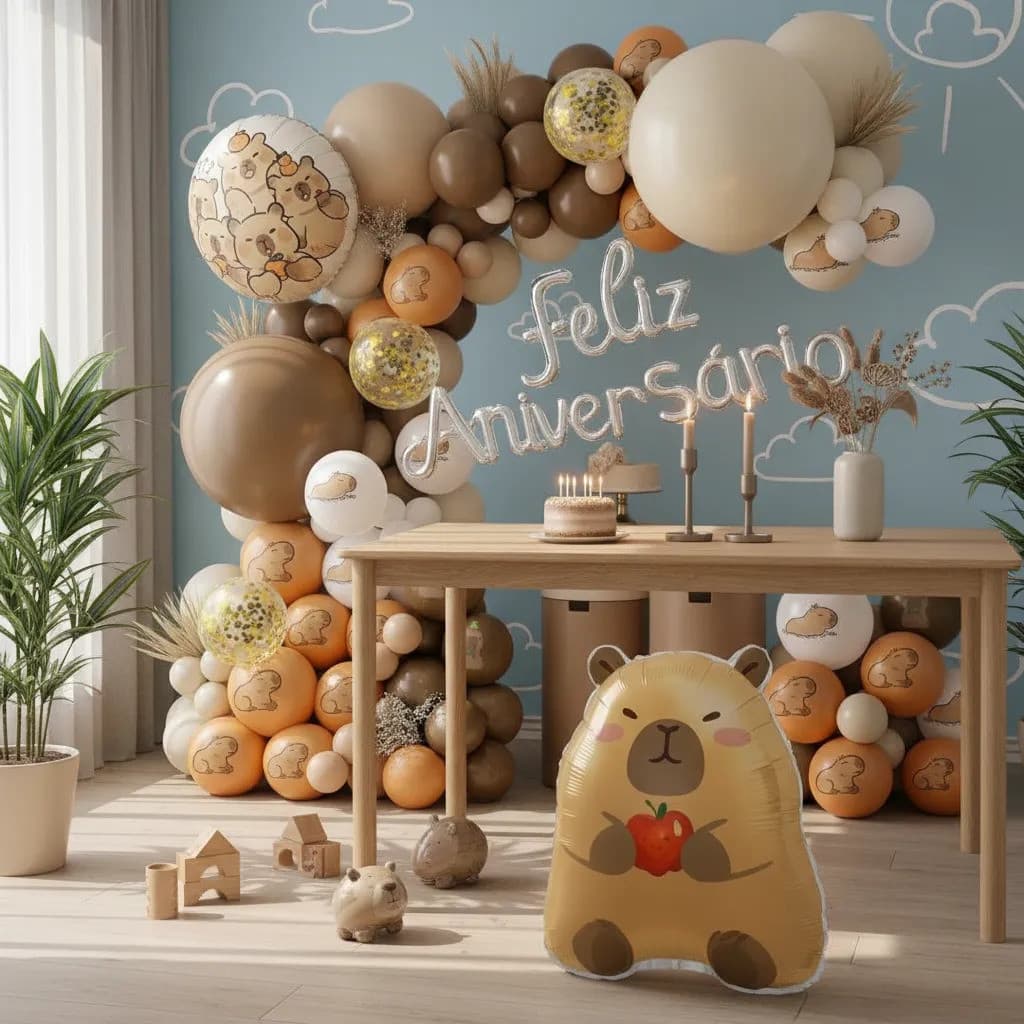 Decoração Festa De Aniversário Capivara Balão Infantil