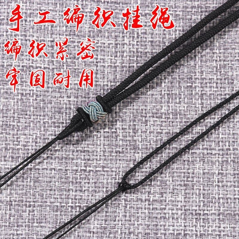 Cordão de colar tecido à mão para homens e mulheres, adequado para pendurar pingentes e amuletos de jade Hetian.