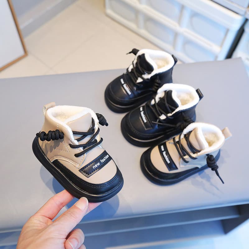 Inverno grande algodão sapatos de bebê mais veludo engrossado botas de neve sapatos de algodão das mulheres dos homens s