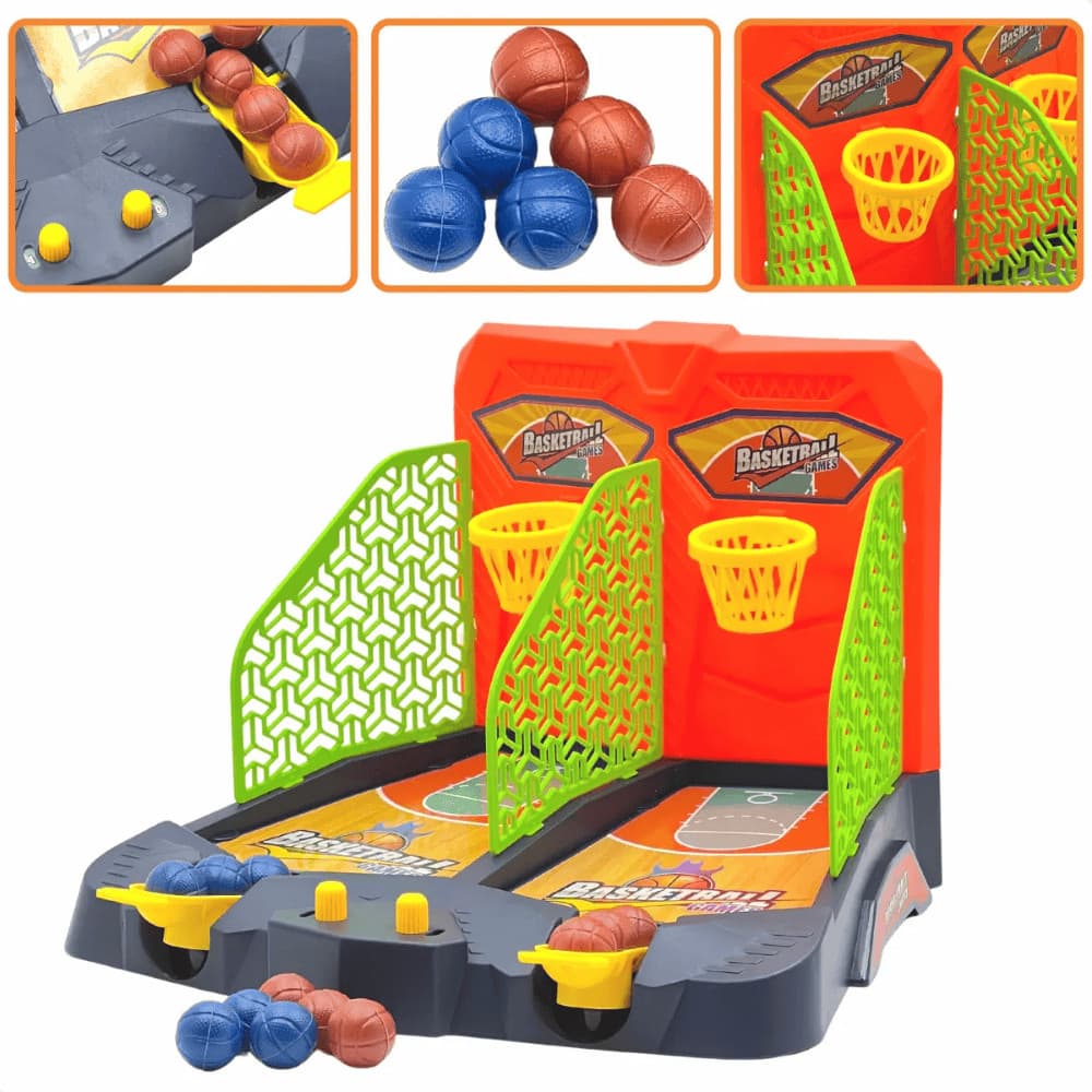 Tabuleiro Jogo Mini Basquete de Mesa Infantil 2 Jogadores