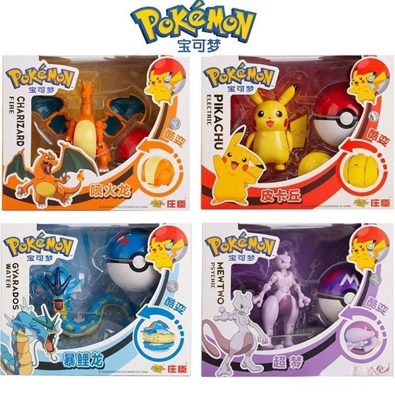 2025 Caixa de conversão original Pokémon Personagens de anime Pikachu Charizard Greninja Monstro de bolso Pokémon Modelo