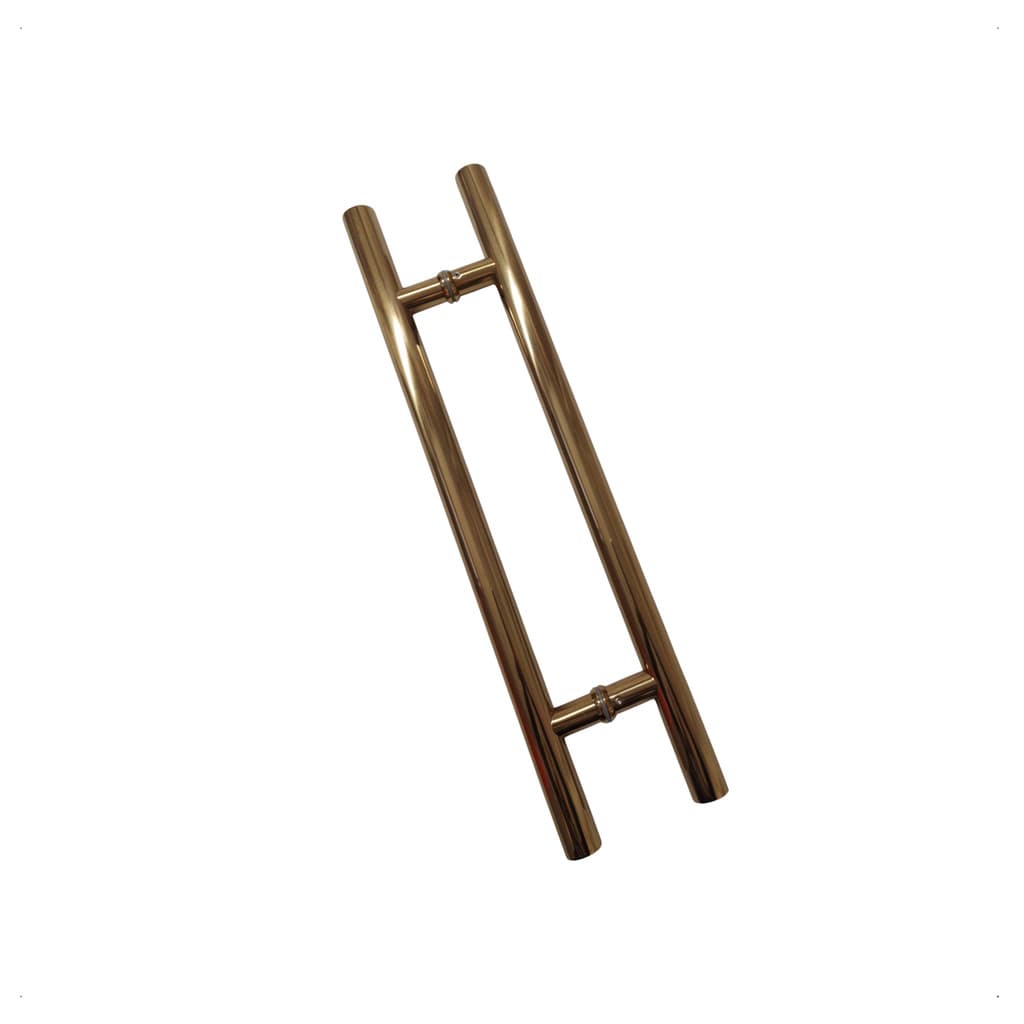Puxador Porta Portão Vidro Madeira Dourado Gold 60cm Inox