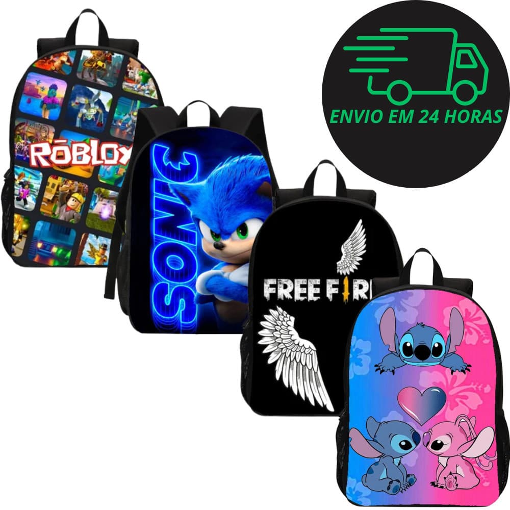 Mochila Escolar Infantil Reforçada Bolsa de Costas Masculina Feminina Volta ás Aulas Menino e Menina- Oferta
