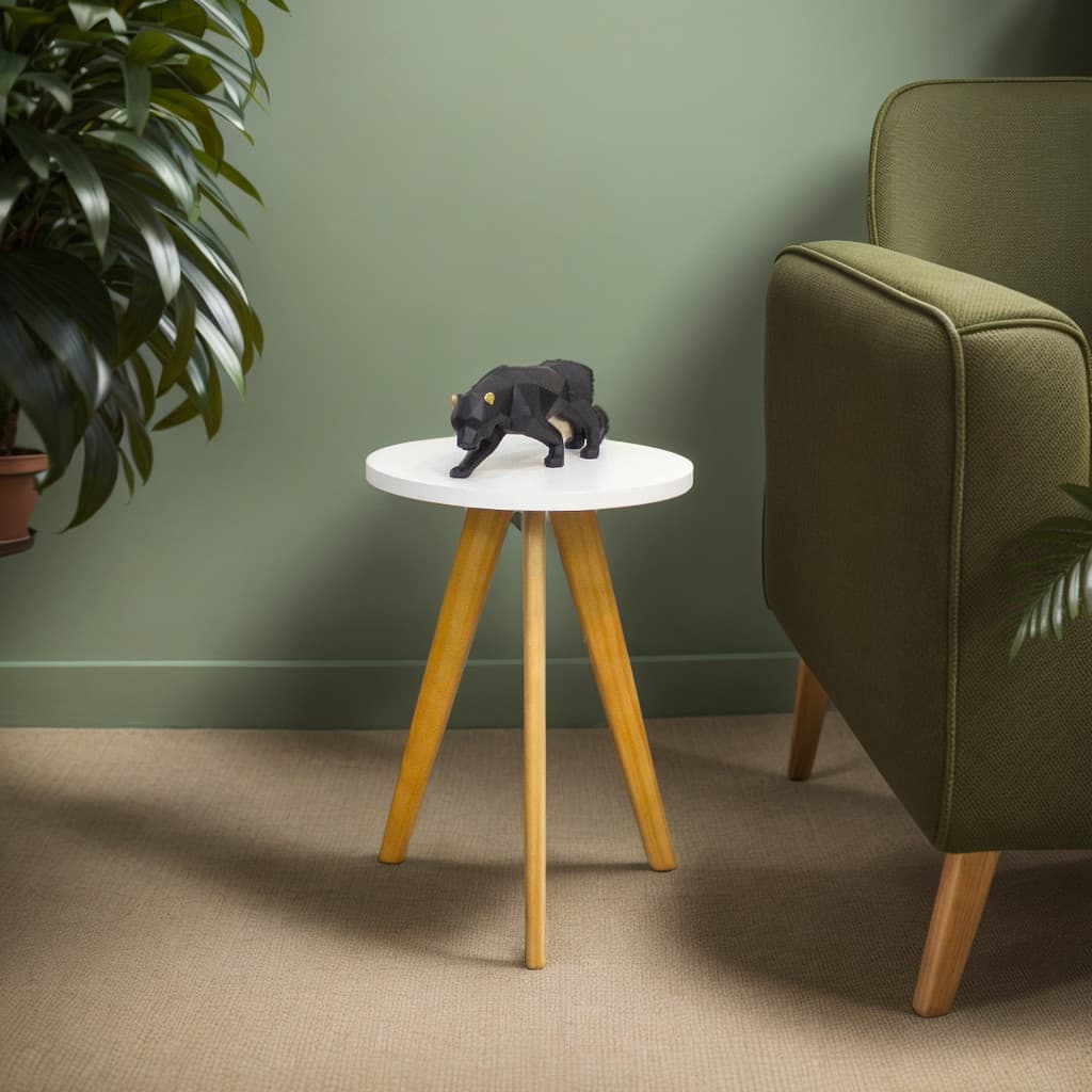 Mesa Compacta 40cm – Centro, Lateral ou Cabeceira em Madeira Maciça