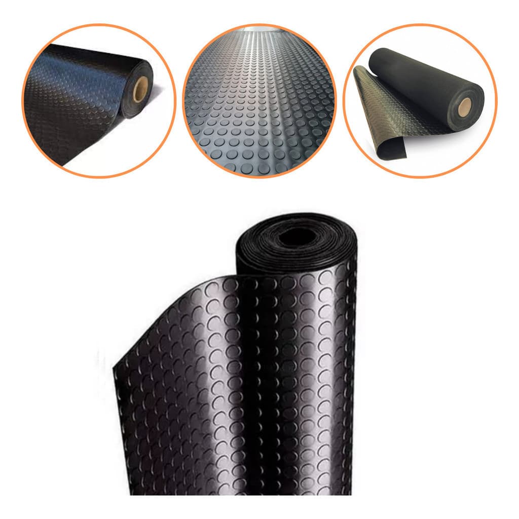 3M Piso Moeda emborrachado preto 3mm X 1m Larg antiderrapante e resistente