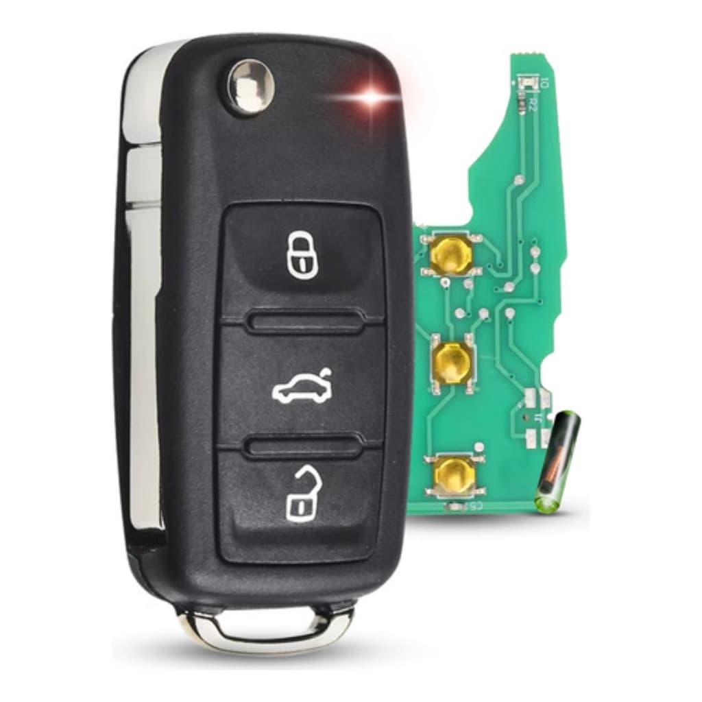 Chave Vw Positron 3 Botões G6 Gol Golf Voyage Up T44 Id48