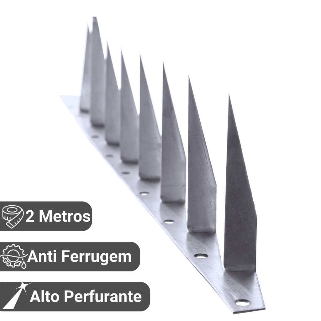 2 Metros De Lança Simples Para Muro - Espeto Cerca Ouriço Alta Proteção Perfurante