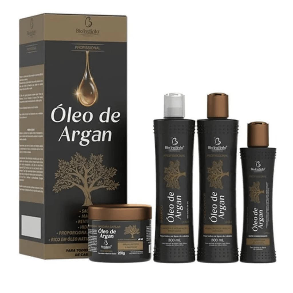 kit capilar 4 itens oleo de argan bio instinto
