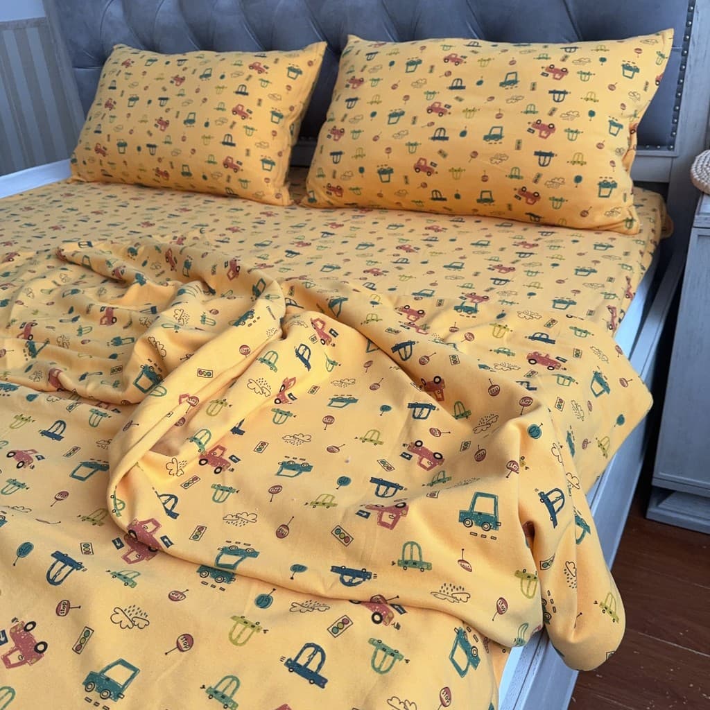 Comércio exterior engrossado algodão puro malha algodão lã conjunto de três peças outono inverno quente dos desenhos ani