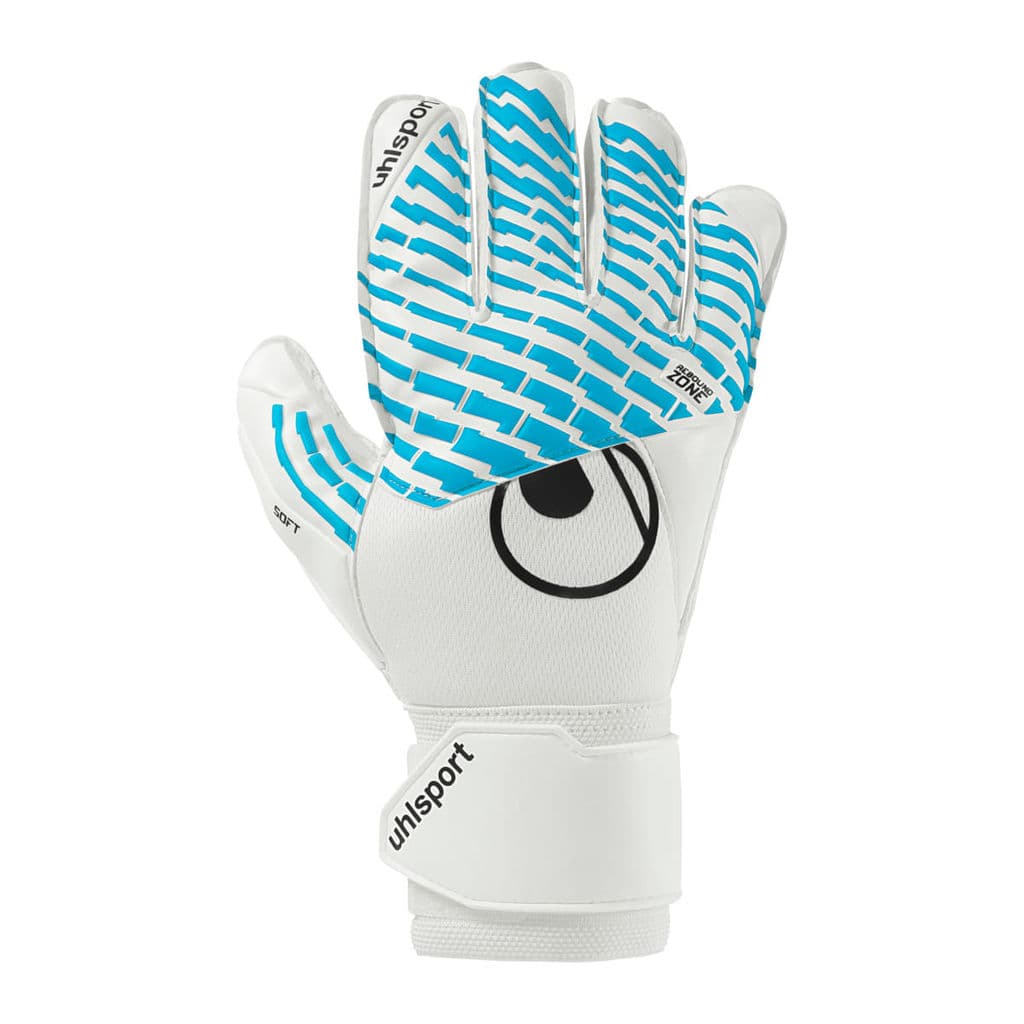 Luva De Goleiro uhlsport Cybertec Soft Pro - Branco e Azul