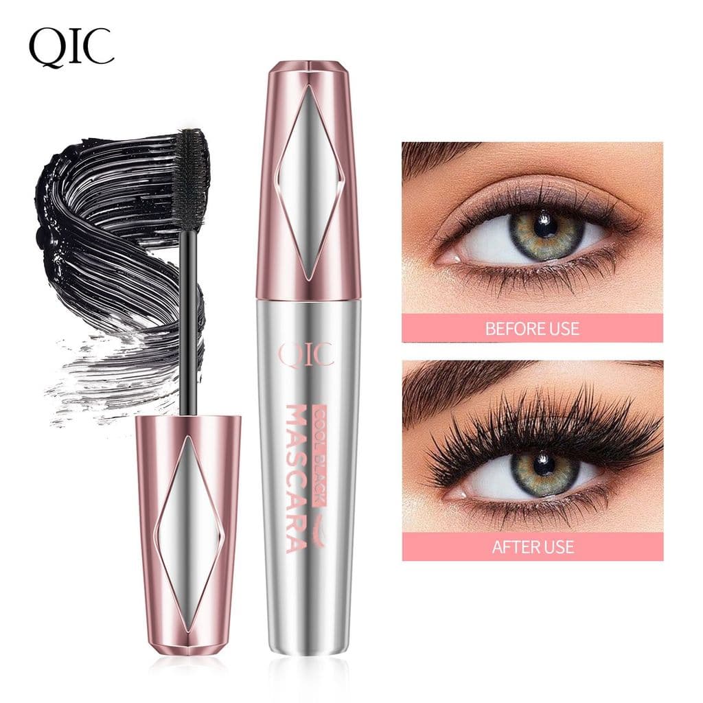 QIC Mascara 5D Volumizing Thick Impermeável Long Curling Anti-Manchas