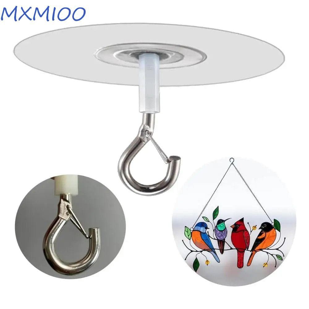 Gancho De Teto Autoadesivo MXMIOO , Ganchos De Parede Transparentes Multifuncionais , Cabides De Plantas Com Rolamento F