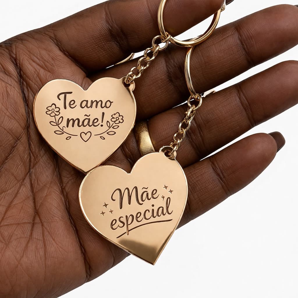 Chaveiro Dia das Mães em Acrílico Espelhado - Mimo Lembrancinha Presente Mãe